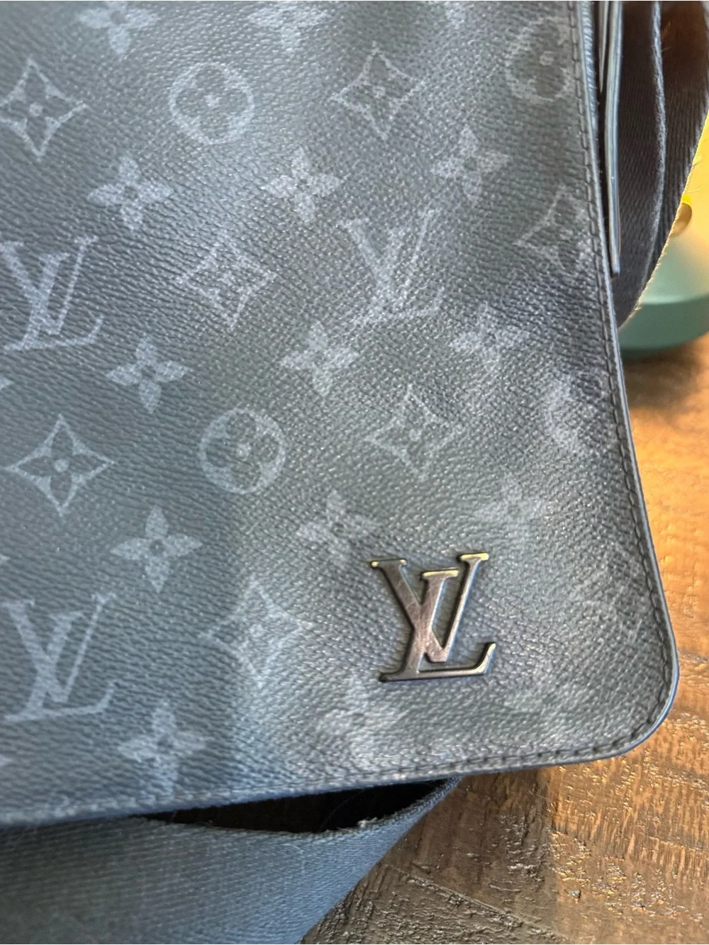 Louis Vuitton District PM Eclipse Monogram Messenger Crossbody Bag Black Grey LV